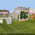 Scenic Photo Spot With Mountain Backdrop Cherry Blossoms And Lush Grassland