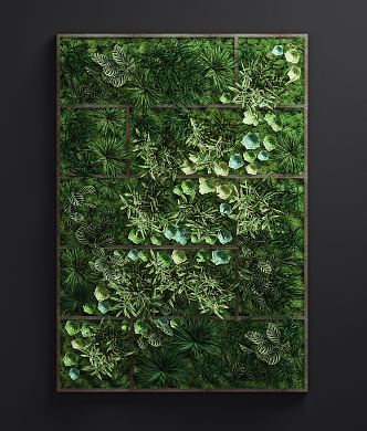 Modern Green Wall 3d model