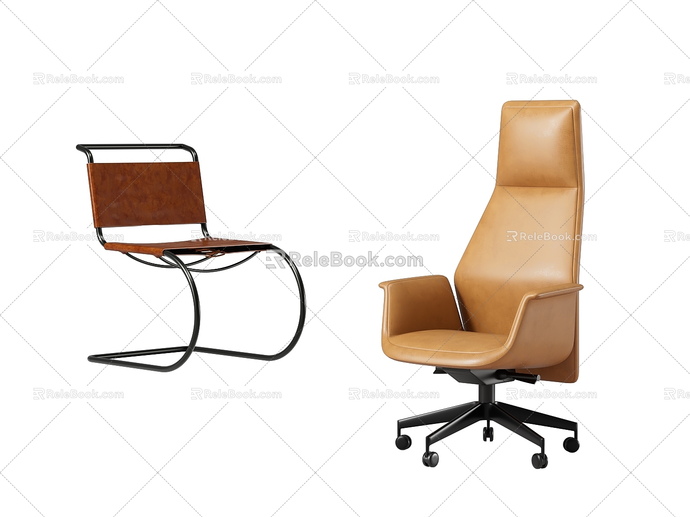 Office Chair Owner's Seat Home Office Chair Staff Chair 3d model