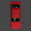 Red Classic Sedan Car With Shiny Exterior Black Windows And Alloy Wheels