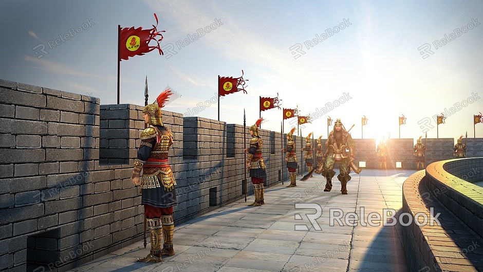 Guan Gong Patrol City Wall high quality Guan Gong Belt Action model