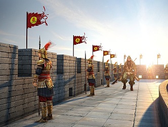 Guan Gong Patrol City Wall high quality Guan Gong Belt Action 3d model