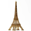 Assorted Eiffel Tower Decorative Models In Different Colors And Designs 3d model