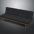 Modern Multi Person Sofa With Dark Gray Fabric And Wooden Legs Design Style