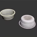 Two Silver Metal Containers as Daily Living Supplies with Smooth Shiny Surface and One Lid
