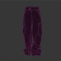 Gray Cargo Pants With Multiple Pockets Belt And Tapered Cuffs Design