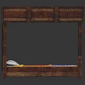 Traditional Wooden Double Bed With Carved Drawers Upper Table Top And Colorful Mattress