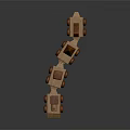 Classic Wooden Toy Train With Multiple Carriages And Round Wooden Wheels