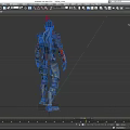 Robot mechanical warrior sci-fi robot mecha warrior sci-fi warrior destroyer future high-tech low-face number low-model simple model film and television level 3d model
