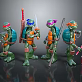 Modern game character Ninja Turtles Teenage Mutant Turtles Ninja Cartoon Ninja Turtles 3d model