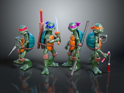 Modern game character Ninja Turtles Teenage Mutant Turtles Ninja Cartoon Ninja Turtles 3d model