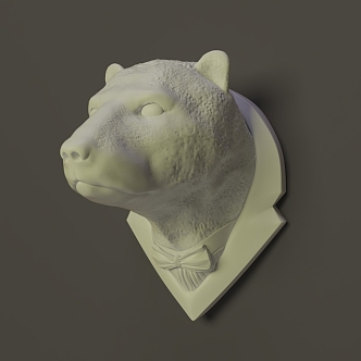 Bear Head Wall Decoration 3d model