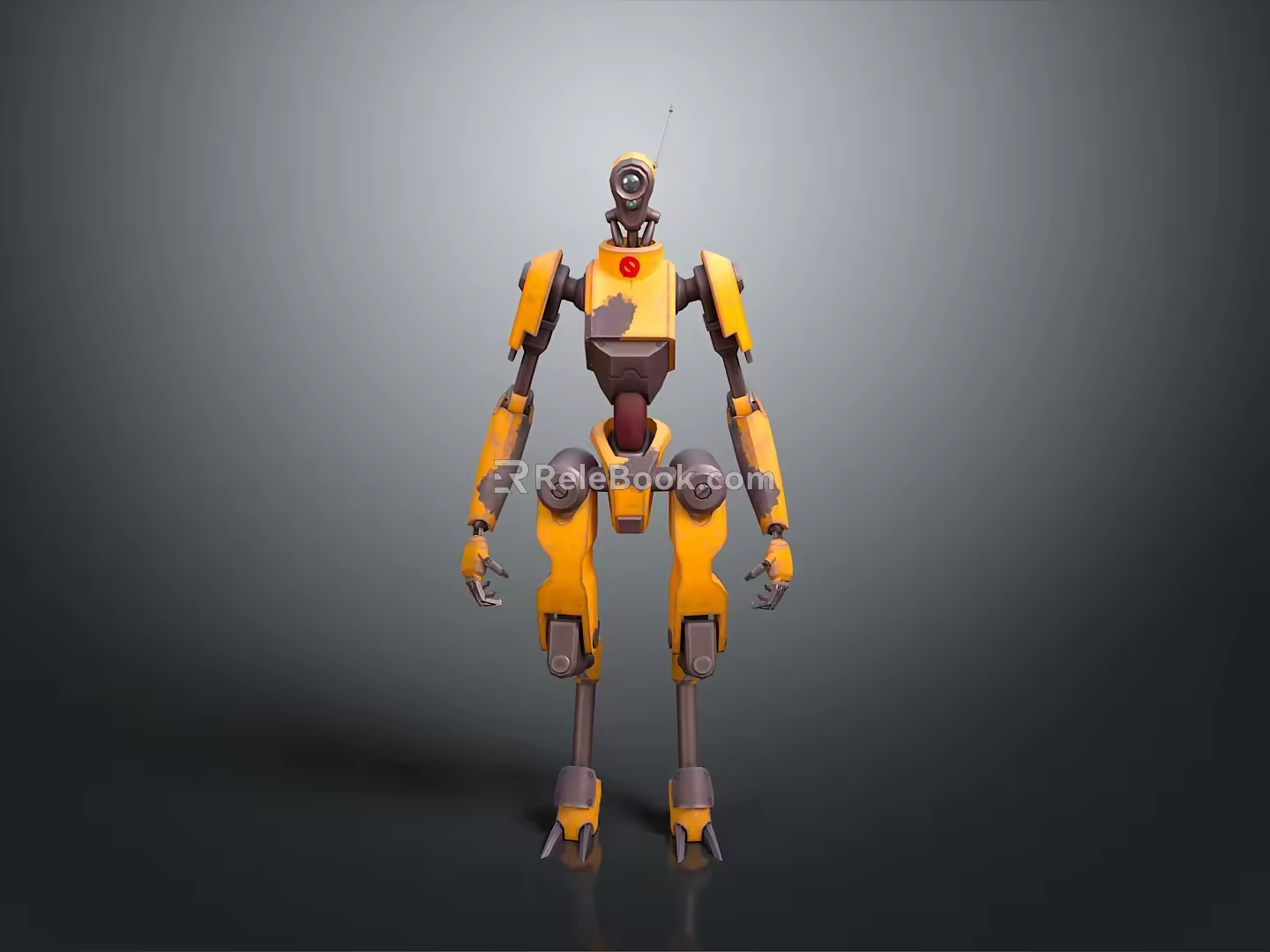 Robot Assistant Small Robot Butler Robot Butler Figure Game Figure 3d model
