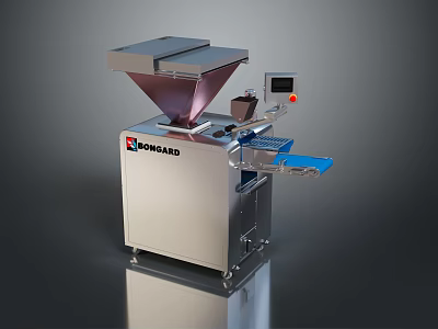 LIPHEAD Industrial Processing Machine With Stainless Steel Body Blue Conveyor Belt And Control Panel 3d model