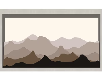 Landscape grille background wall 3d model