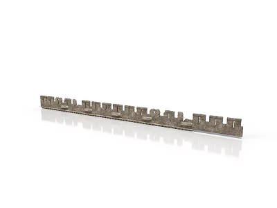 Chinese Great Wall Model With Stone Watchtowers And Continuous Wall Structure 3d model