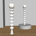 Quiet Floor Lamp Cream Floor Lamp 3d model