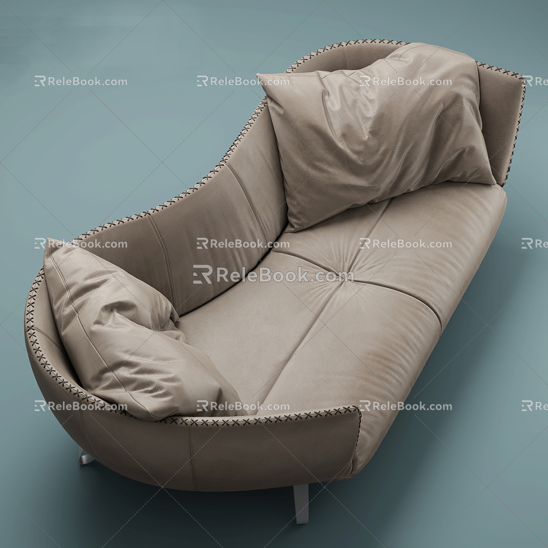 Modern shaped sofa sofa 3d model