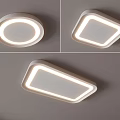 Modern Minimalist Ceiling Lights Round Square Rectangular White LED Illumination Design 3d model
