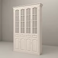 Light Wood Wardrobe With Multiple Paneled Doors And Classic Design Elements 3d model