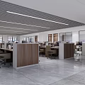 modern public office area office area office area desk and chair 3d model
