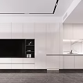 Modern Apartment Interior With Workspace Living Area And City View