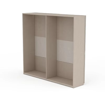 Beige Double Door Cabinet Design With Wooden Panels And Storage Compartments 3d model Beige Double Door Cabinet Design With Wooden Panels And Storage Compartments 3d model