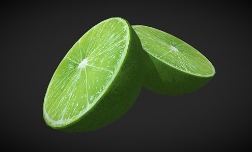 Low Poly Lemon Cartoon Lemon Cartoon Fruit Green Lemon 3d model