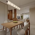 Modern Living and Dining Room Interior With Sofa Coffee Table TV Potted Plant And Window