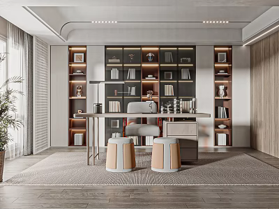 Modern study 3d model