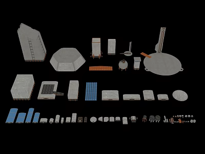 Modern Cartoon Building Outdoor Architecture 3d model