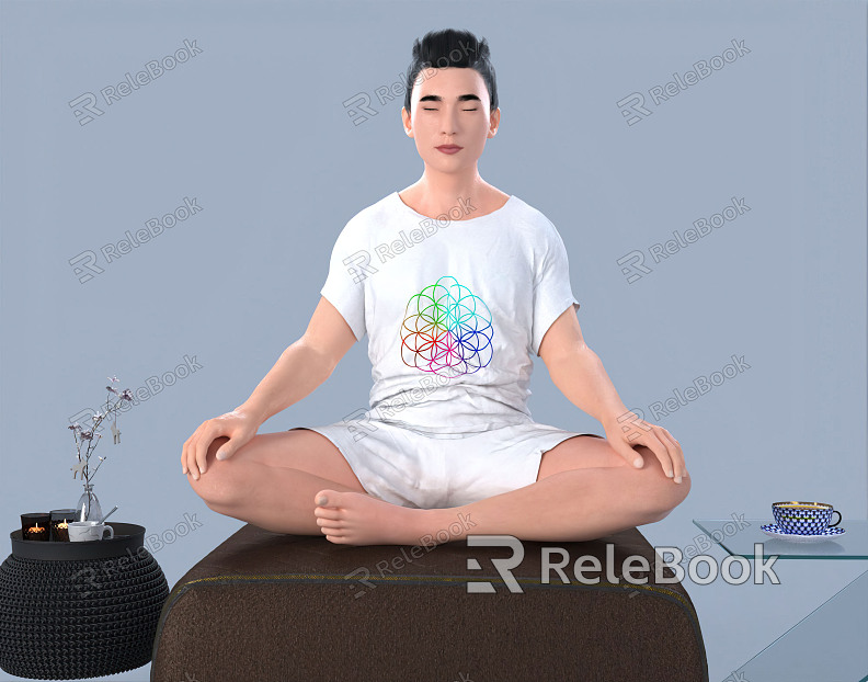 Modern Man Oriental Meditation Male model