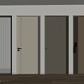 Modern Flat Door Simple Single Door 3d model