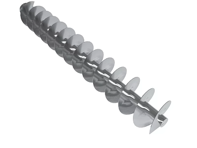 Stainless Steel Industrial Helical Screw Blade Component For Conveyor Systems 3d model