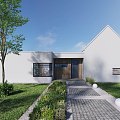 Modern single-family villa homestay building self-built house 3d model