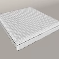 White Textured Mattress With Quilted Surface For Comfortable Sleep Support 3d model