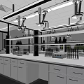 Laboratory experimental console Experimental instruments and equipment 3d model