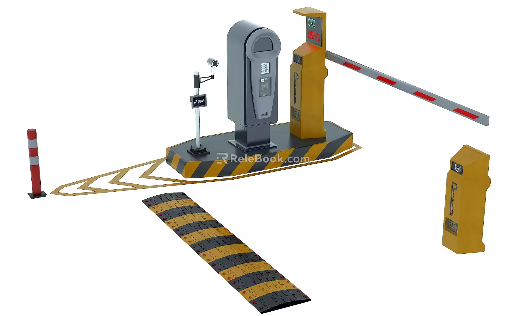 Modern Gate Electric Gate Access Control 3d model