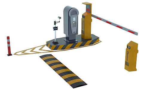 Modern Gate Electric Gate Access Control 3d model