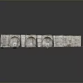 Ancient Stone Building Model With Multiple Arches And Detailed Wall Design