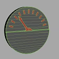 Industrial Equipment With Round Dial Gauge Red Pointer And Indicators For Measurement