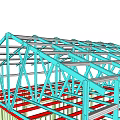 Industrial Equipment Steel Structure Frame 3D Model for Multi Story Building Construction