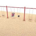 Colorful Outdoor Playground Equipment With Green Slides Swings And Climbing Structures