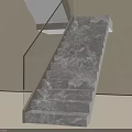 Elegant Modern Marble Staircase With Glass Railing And Contemporary Design