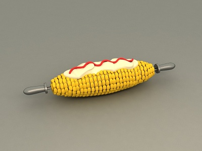 Modern Corn Roasted Corn 3d model