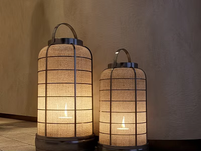 New Chinese Vacation Atmosphere Candlestick Lamp 3d model