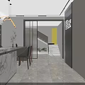 Modern Walk in Closet Interior With Open Shelving Hanging Rods And Dresser Drawers