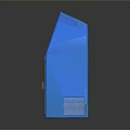 Blue ATM Machine With Digital Display Keypad And Card Insertion Slot 3d model