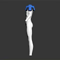 Blue Shoulder Pads Displayed On White Mannequin With Protective Gear Design