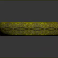 Elegant Golden Carved Bracelet Featuring Intricate Decorative Patterns And Shiny Edge